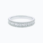 0.70 CT Round Micro Pave Lab Grown Diamond Wedding Band
