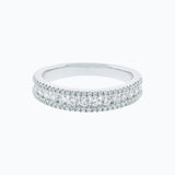 0.70 CT Round Micro Pave Lab Grown Diamond Wedding Band