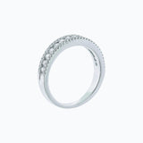 0.70 CT Round Micro Pave Lab Grown Diamond Wedding Band