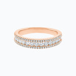 0.70 CT Round Micro Pave Lab Grown Diamond Wedding Band