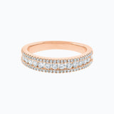 0.70 CT Round Micro Pave Lab Grown Diamond Wedding Band