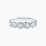 0.80 CT Round Halo Style Lab Grown Diamond Wedding Band