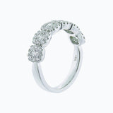 0.80 CT Round Halo Style Lab Grown Diamond Wedding Band