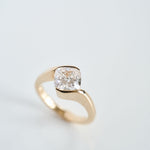 3.0 CT Elongated Cushion Solitaire Lab Grown Diamond Engagement Ringt