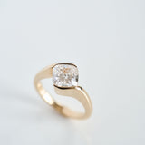 3.0 CT Elongated Cushion Solitaire Lab Grown Diamond Engagement Ringt
