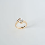 3.0 CT Elongated Cushion Solitaire Lab Grown Diamond Engagement Ringt