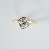 3.0 CT Elongated Cushion Solitaire Lab Grown Diamond Engagement Ringt