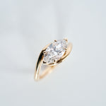 3.0 CT Elongated Cushion Solitaire Lab Grown Diamond Engagement Ringt