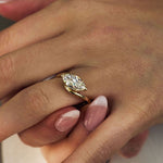 3.0 CT Elongated Cushion Solitaire Lab Grown Diamond Engagement Ringt