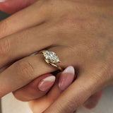 3.0 CT Elongated Cushion Solitaire Lab Grown Diamond Engagement Ringt