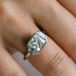 3.0 CT Elongated Cushion Solitaire Lab Grown Diamond Engagement Ringt
