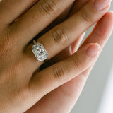 3.0 CT Elongated Cushion Solitaire Lab Grown Diamond Engagement Ringt