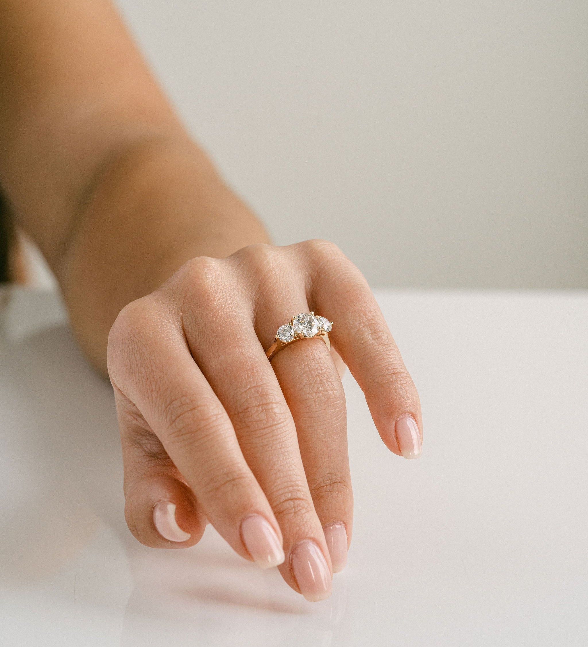 3.0 CT Elongated Cushion Solitaire Lab Grown Diamond Engagement Ringt