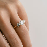 3.0 CT Elongated Cushion Solitaire Lab Grown Diamond Engagement Ringt