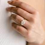 3.0 CT Elongated Cushion Solitaire Lab Grown Diamond Engagement Ringt