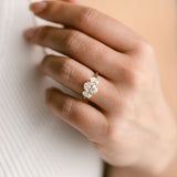 3.0 CT Elongated Cushion Solitaire Lab Grown Diamond Engagement Ringt