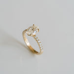 3.0 CT Elongated Cushion Solitaire Lab Grown Diamond Engagement Ringt