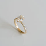 3.0 CT Elongated Cushion Solitaire Lab Grown Diamond Engagement Ringt