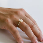 3.0 CT Elongated Cushion Solitaire Lab Grown Diamond Engagement Ringt