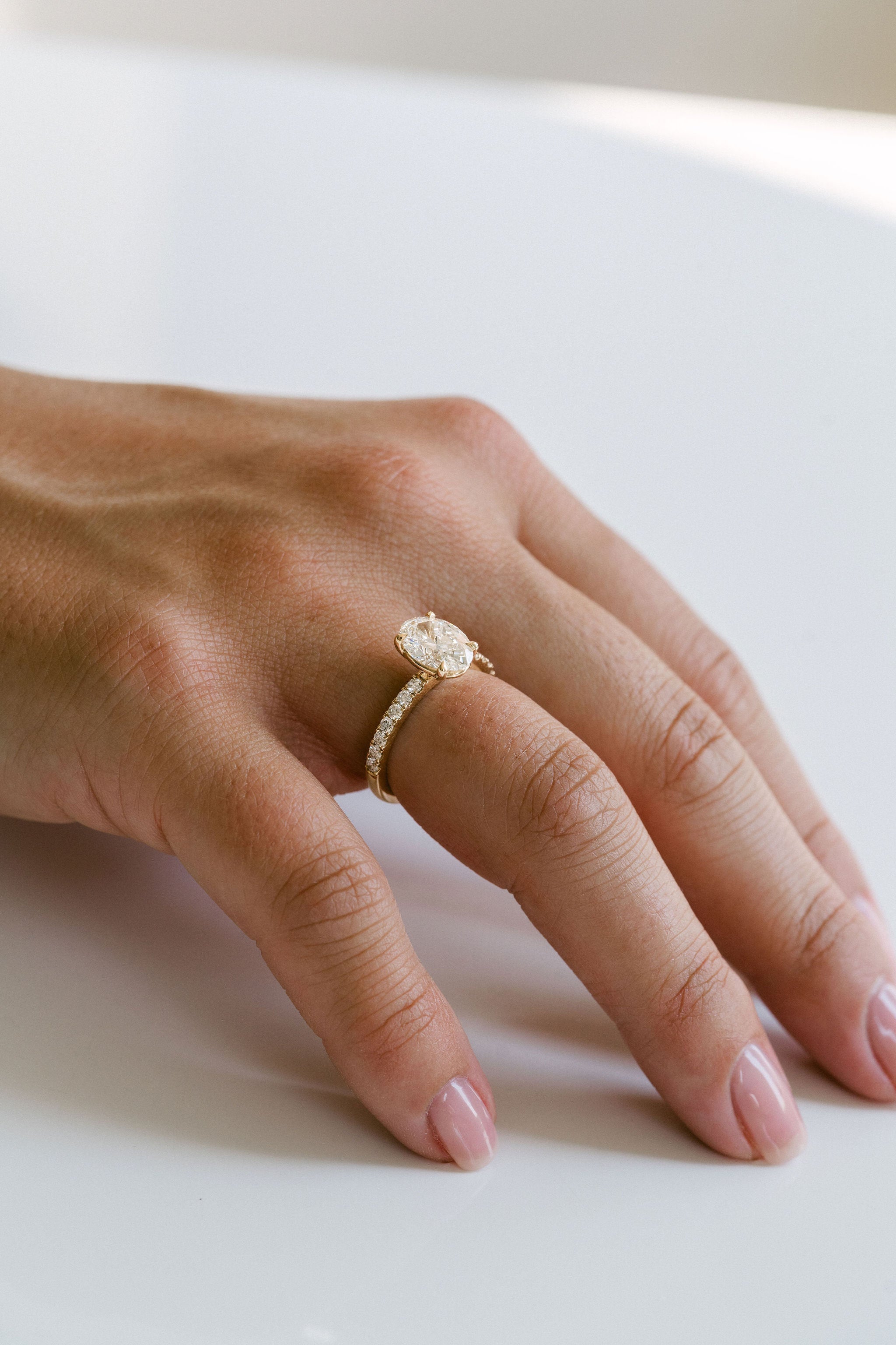 3.0 CT Elongated Cushion Solitaire Lab Grown Diamond Engagement Ringt