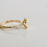 3.0 CT Elongated Cushion Solitaire Lab Grown Diamond Engagement Ringt