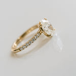 3.0 CT Elongated Cushion Solitaire Lab Grown Diamond Engagement Ringt