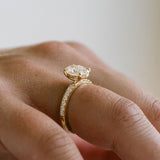 3.0 CT Elongated Cushion Solitaire Lab Grown Diamond Engagement Ringt