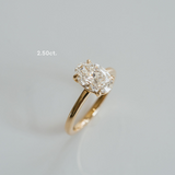 3.0 CT Elongated Cushion Solitaire Lab Grown Diamond Engagement Ringt
