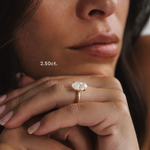 3.0 CT Elongated Cushion Solitaire Lab Grown Diamond Engagement Ringt