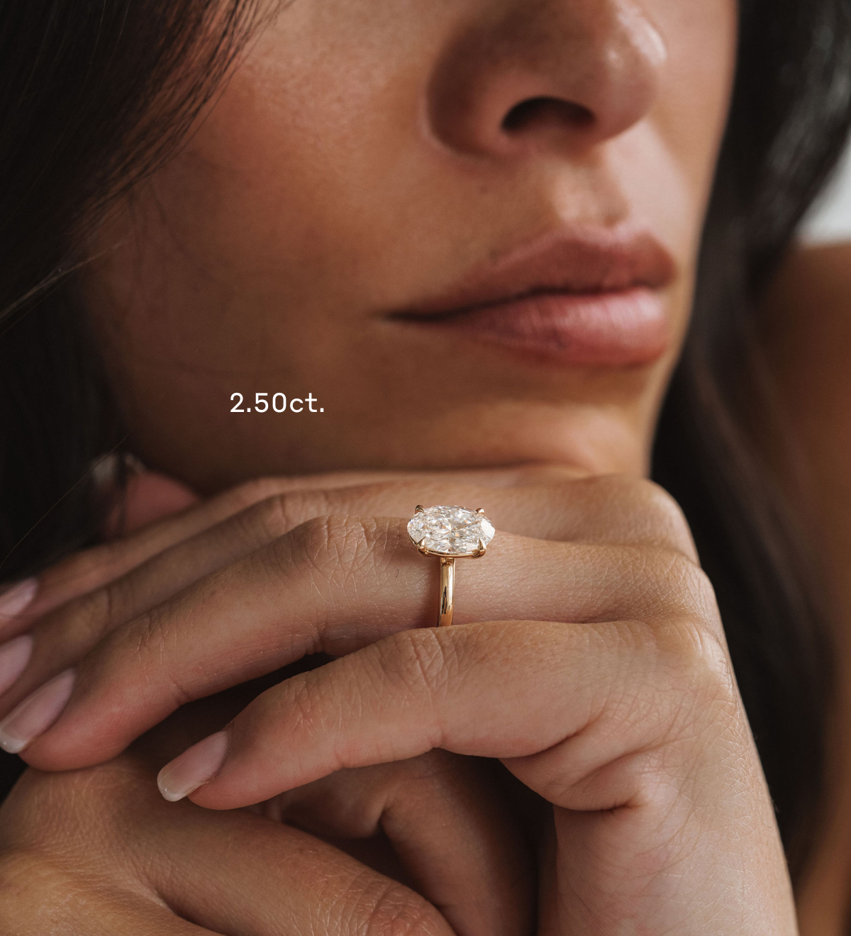3.0 CT Elongated Cushion Solitaire Lab Grown Diamond Engagement Ringt