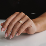 3.0 CT Elongated Cushion Solitaire Lab Grown Diamond Engagement Ringt
