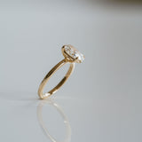 3.0 CT Elongated Cushion Solitaire Lab Grown Diamond Engagement Ringt