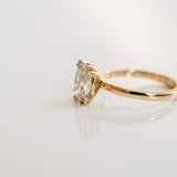 3.0 CT Elongated Cushion Solitaire Lab Grown Diamond Engagement Ringt