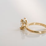 3.0 CT Elongated Cushion Solitaire Lab Grown Diamond Engagement Ringt