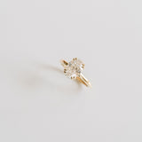 3.0 CT Elongated Cushion Solitaire Lab Grown Diamond Engagement Ringt