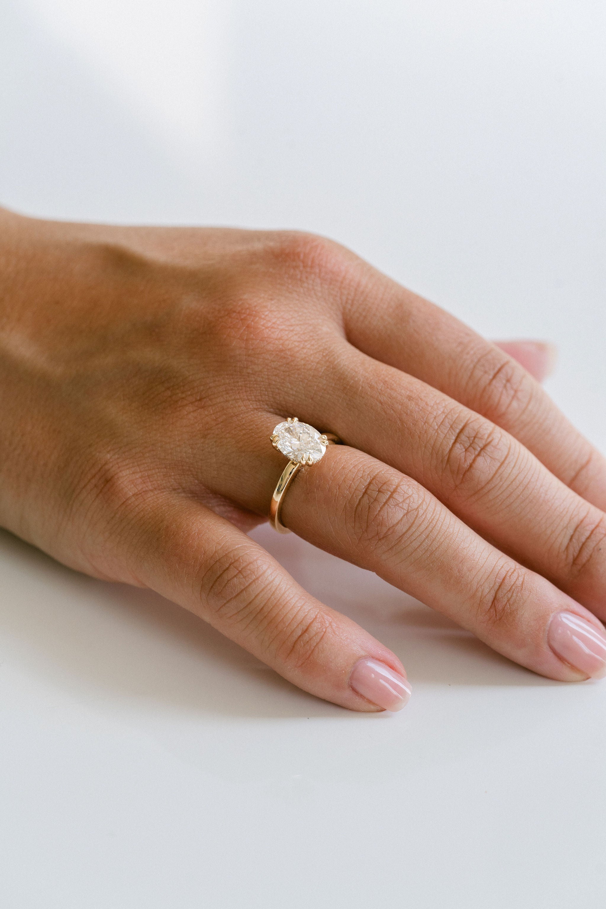 3.0 CT Elongated Cushion Solitaire Lab Grown Diamond Engagement Ringt