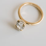 3.0 CT Elongated Cushion Solitaire Lab Grown Diamond Engagement Ringt