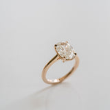 3.0 CT Elongated Cushion Solitaire Lab Grown Diamond Engagement Ringt