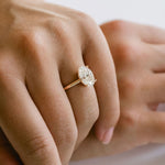 3.0 CT Elongated Cushion Solitaire Lab Grown Diamond Engagement Ringt