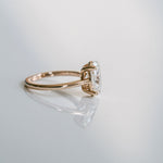 3.0 CT Elongated Cushion Solitaire Lab Grown Diamond Engagement Ringt
