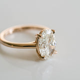 3.0 CT Elongated Cushion Solitaire Lab Grown Diamond Engagement Ringt