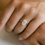 3.0 CT Elongated Cushion Solitaire Lab Grown Diamond Engagement Ringt