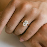 3.0 CT Elongated Cushion Solitaire Lab Grown Diamond Engagement Ringt