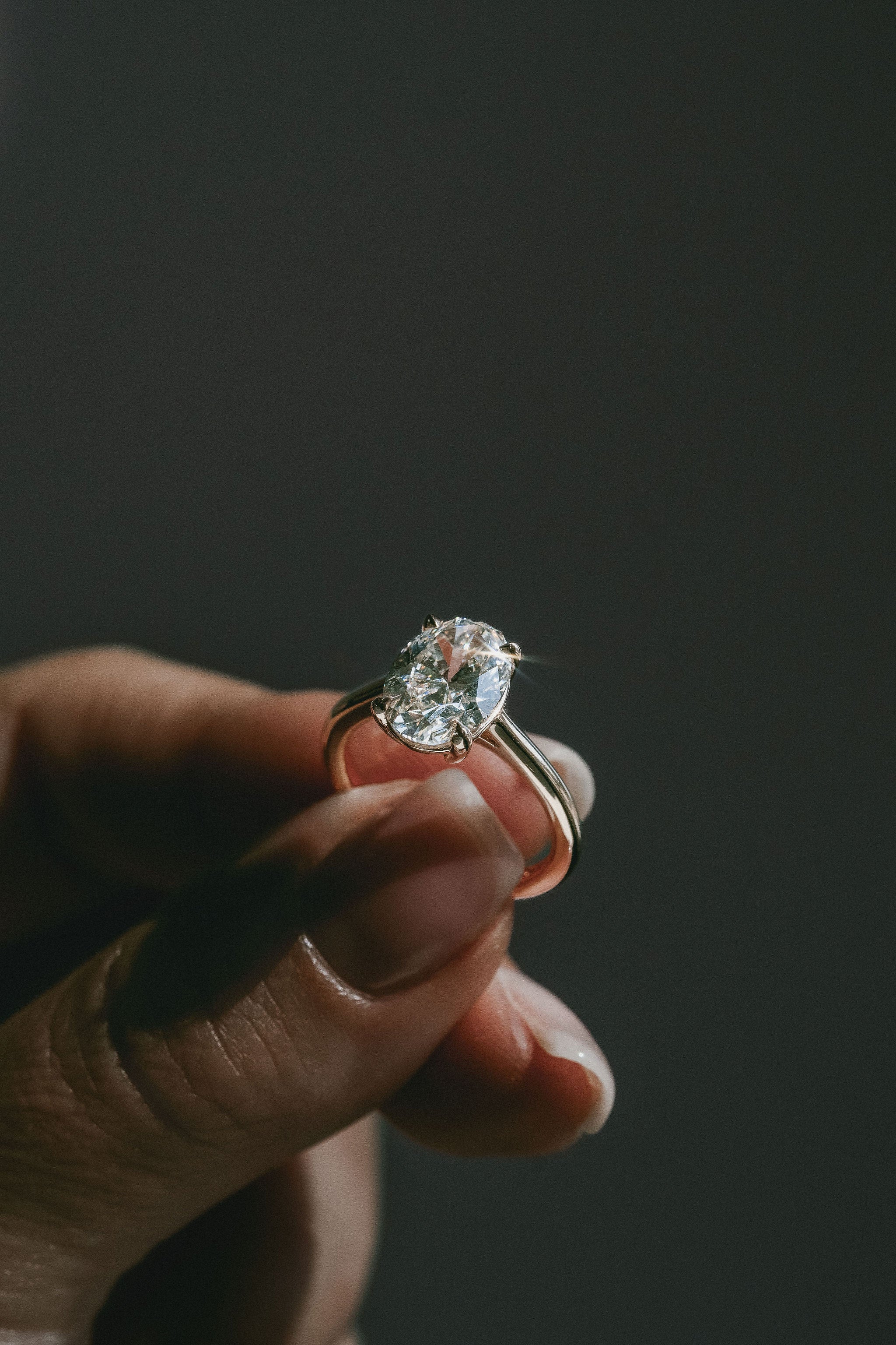 3.0 CT Elongated Cushion Solitaire Lab Grown Diamond Engagement Ringt
