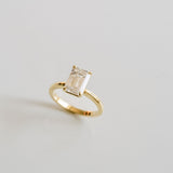3.0 CT Elongated Cushion Solitaire Lab Grown Diamond Engagement Ringt