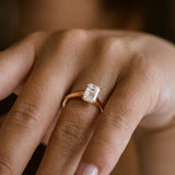 3.0 CT Elongated Cushion Solitaire Lab Grown Diamond Engagement Ringt