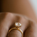 3.0 CT Elongated Cushion Solitaire Lab Grown Diamond Engagement Ringt