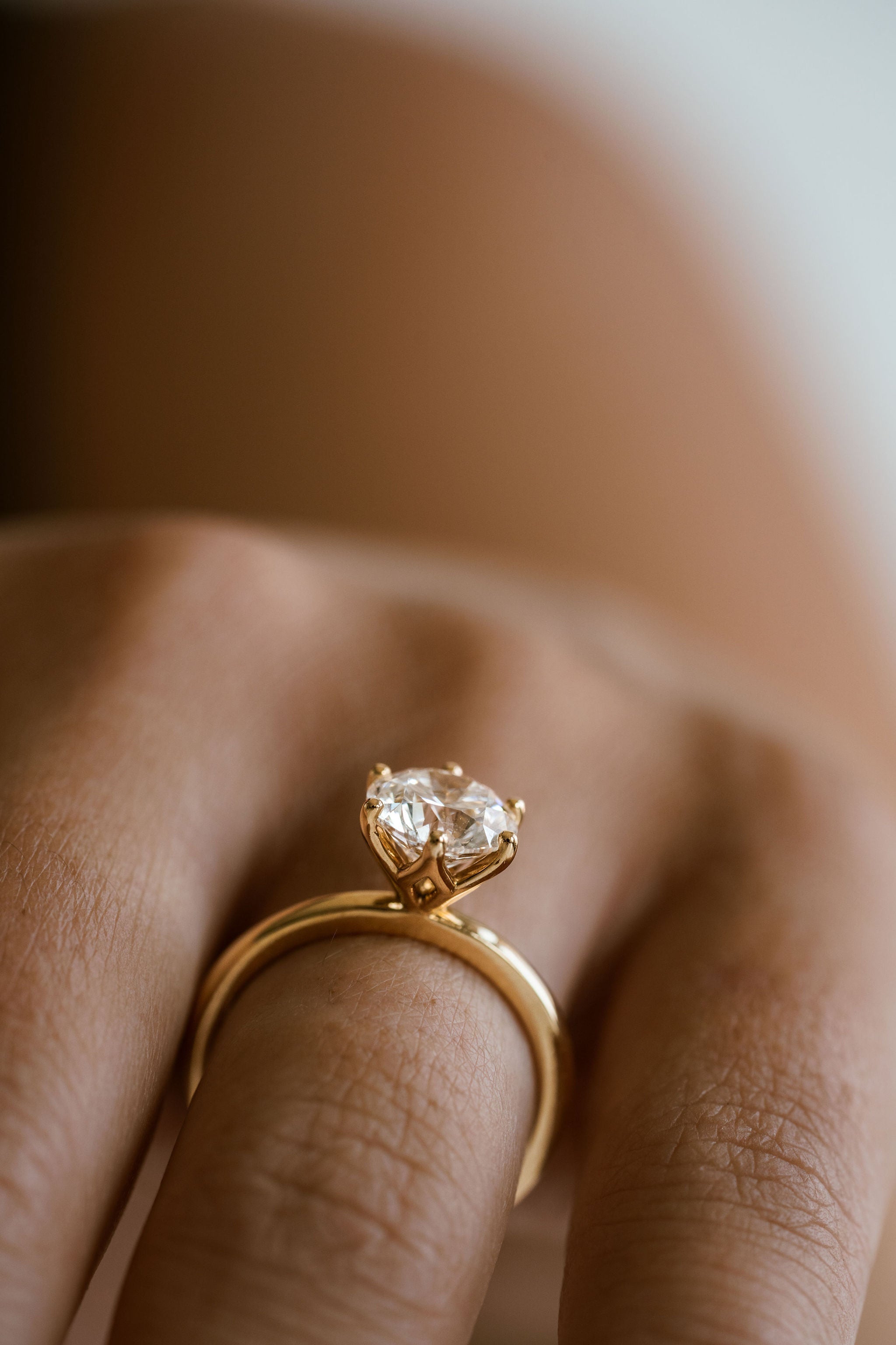 3.0 CT Elongated Cushion Solitaire Lab Grown Diamond Engagement Ringt