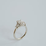 3.0 CT Elongated Cushion Solitaire Lab Grown Diamond Engagement Ringt