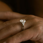 3.0 CT Elongated Cushion Solitaire Lab Grown Diamond Engagement Ringt
